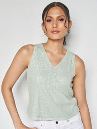 AND Embellished V-Neck Regular Top