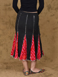Exotic India Colourblocked Pure Cotton Midi  Skirts