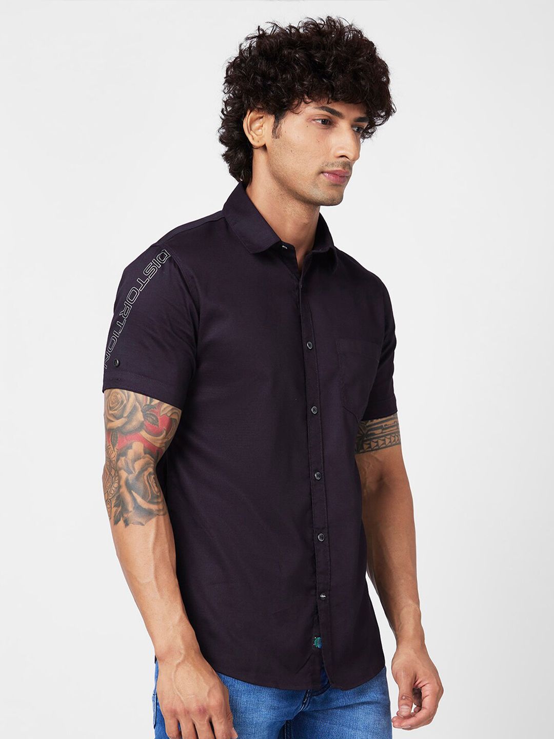 SPYKAR Slim Fit Opaque Cotton Casual Shirt