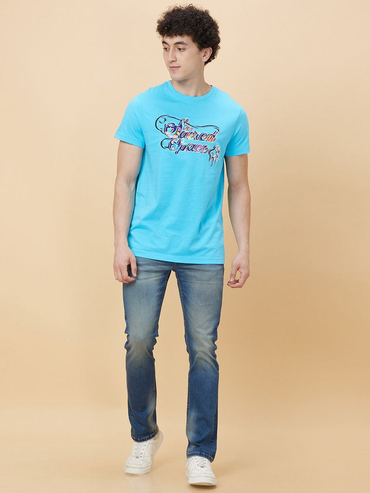 Being Human Typography Printed Round Neck Short Sleeves  T-shirt