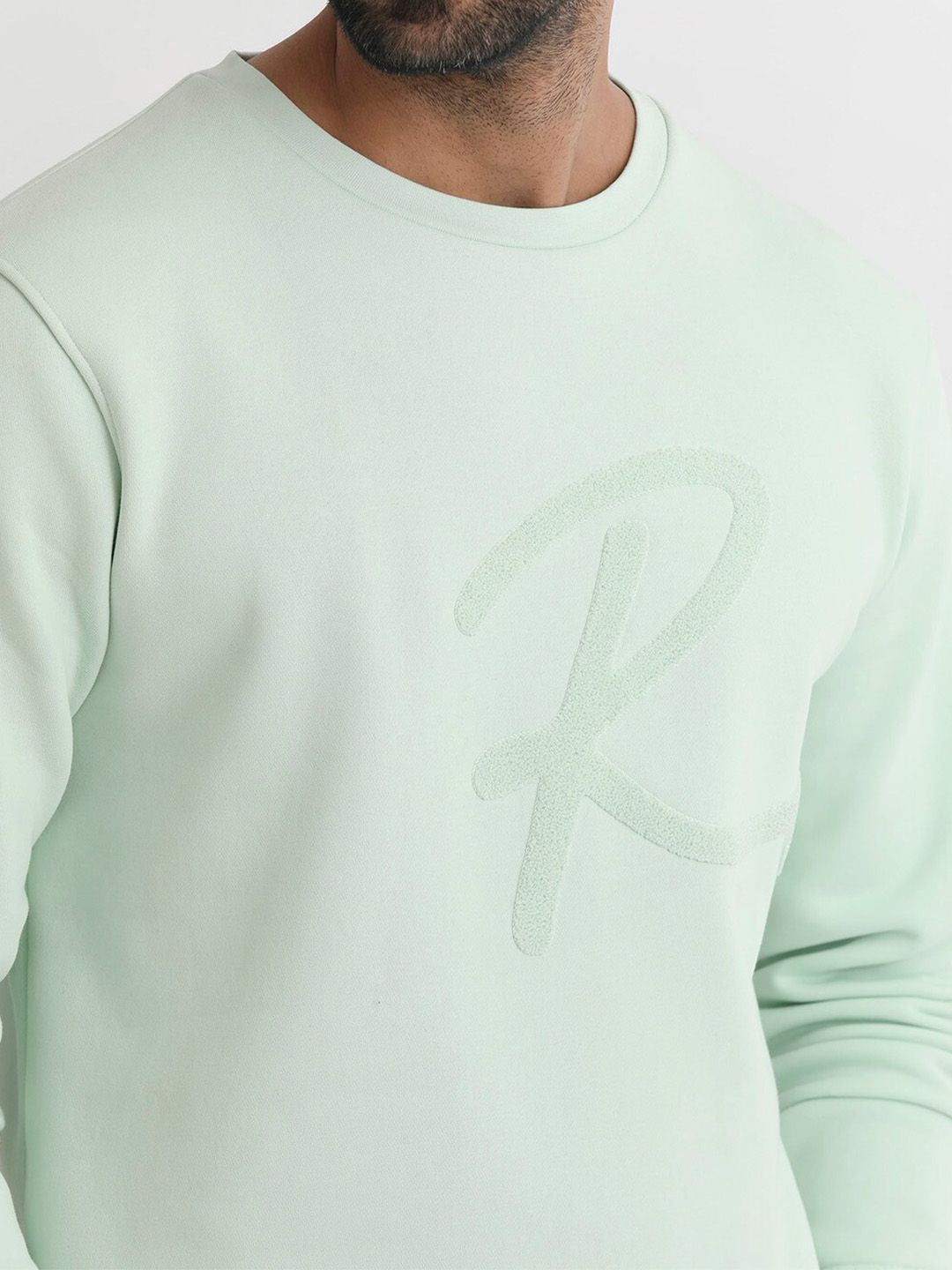 RARE RABBIT Men East Round Neck Sweatshirt