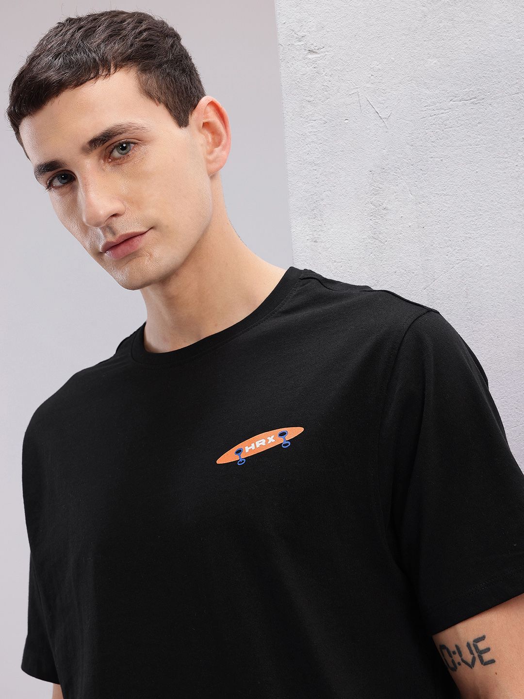 HRX by Hrithik Roshan Printed Drop-Shoulder Sleeves T-shirt