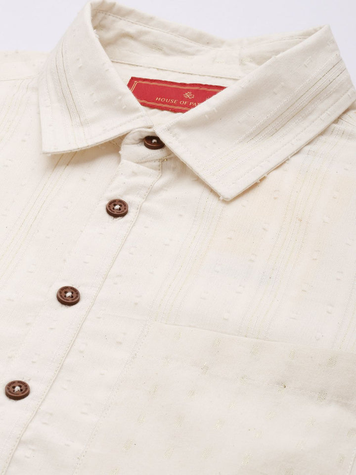 House of Pataudi Men Woven Design Regular Jashn Kurta With Pajamas Set
