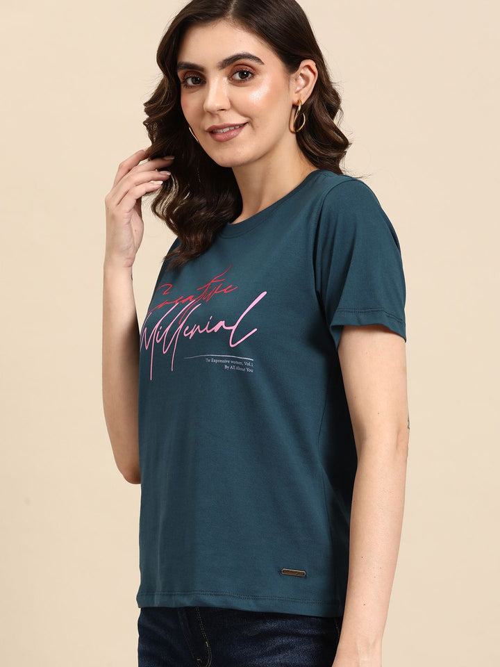 all about you Typography Pure Cotton T-shirt