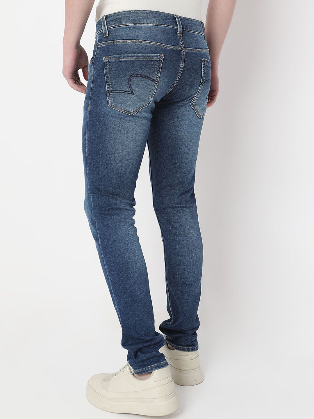 SPYKAR Men Cotton Slim Fit Low-Rise Light Fade Stretchable Jeans