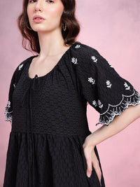 DressBerry Flared Sleeve A-Line Dress