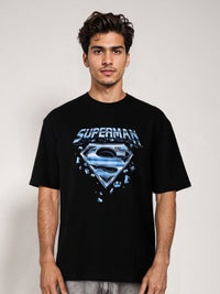 The Indian Garage Co Men Superman Graphic Printed Round Neck Cotton T-shirt