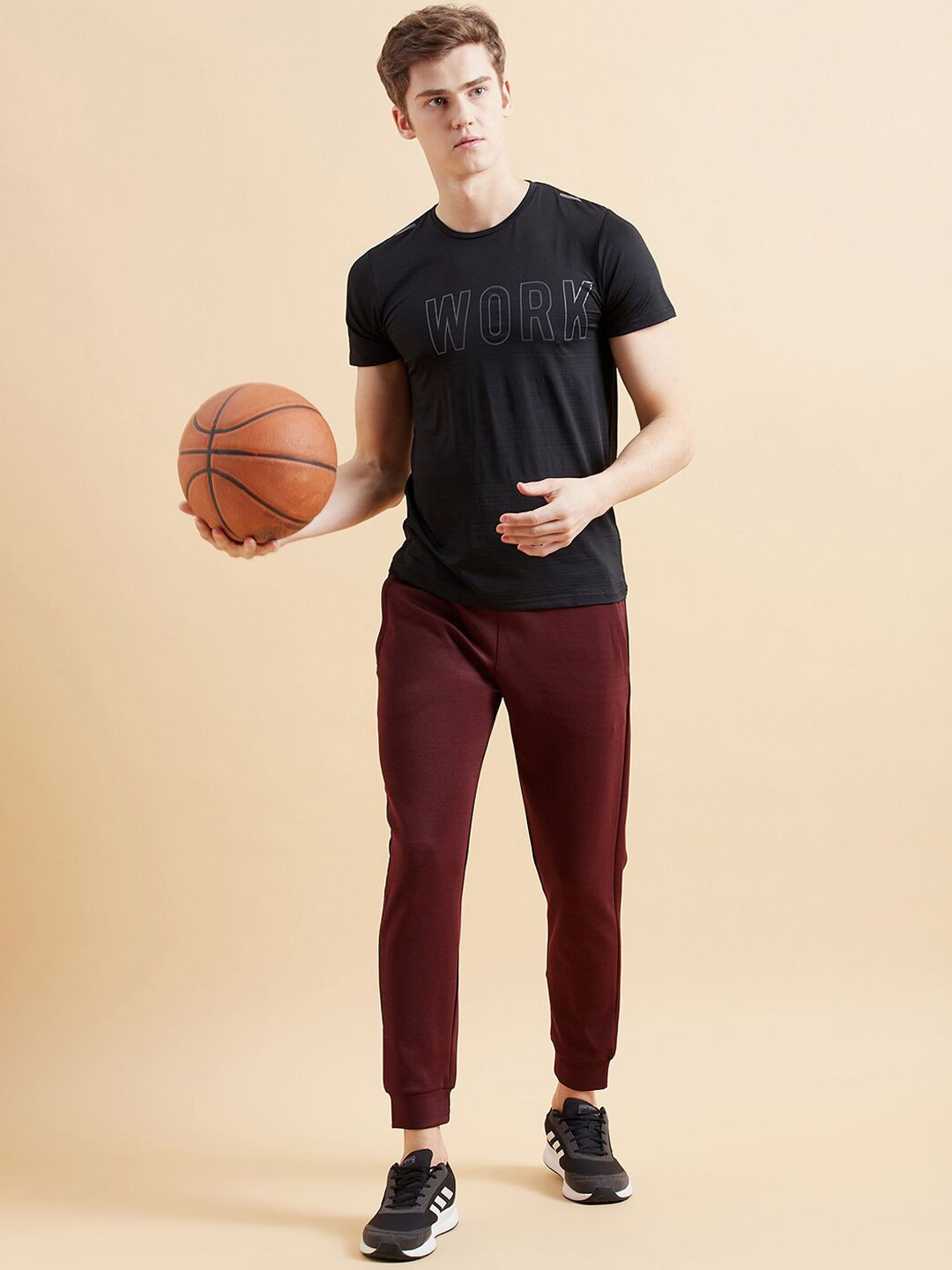 Sweet Dreams Men Maroon Dry Fit Joggers