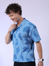 The Indian Garage Co Men Relaxed Fit Abstract Print Textuted Resortwear Shirt