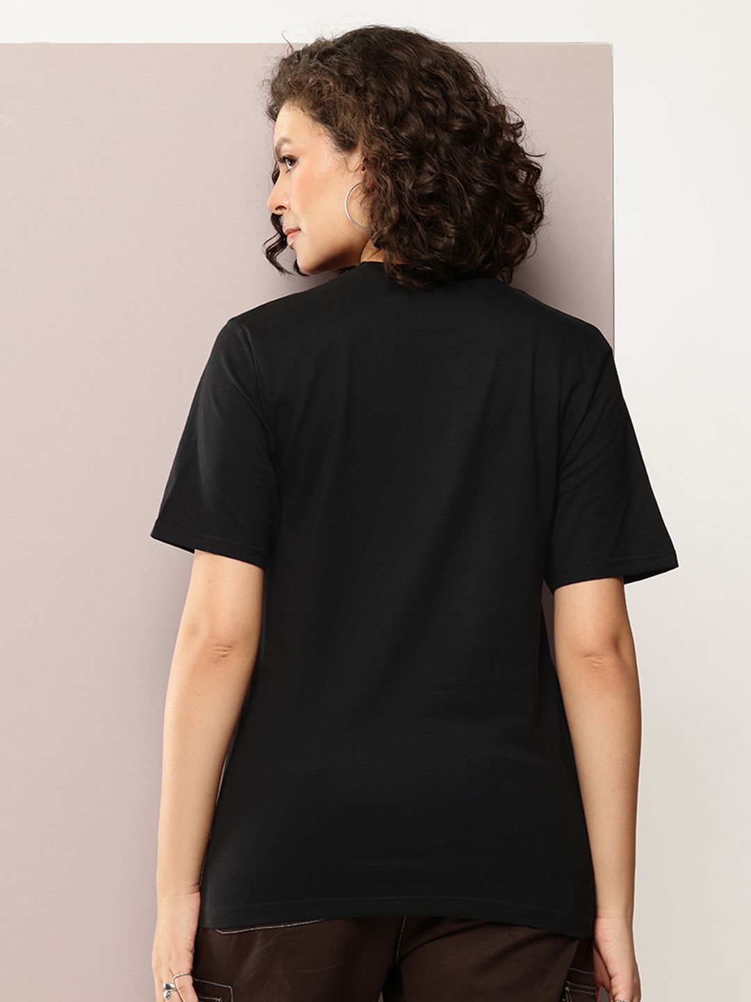 DILLINGER Women Oversized Embroidery Crew Neck Tshirt