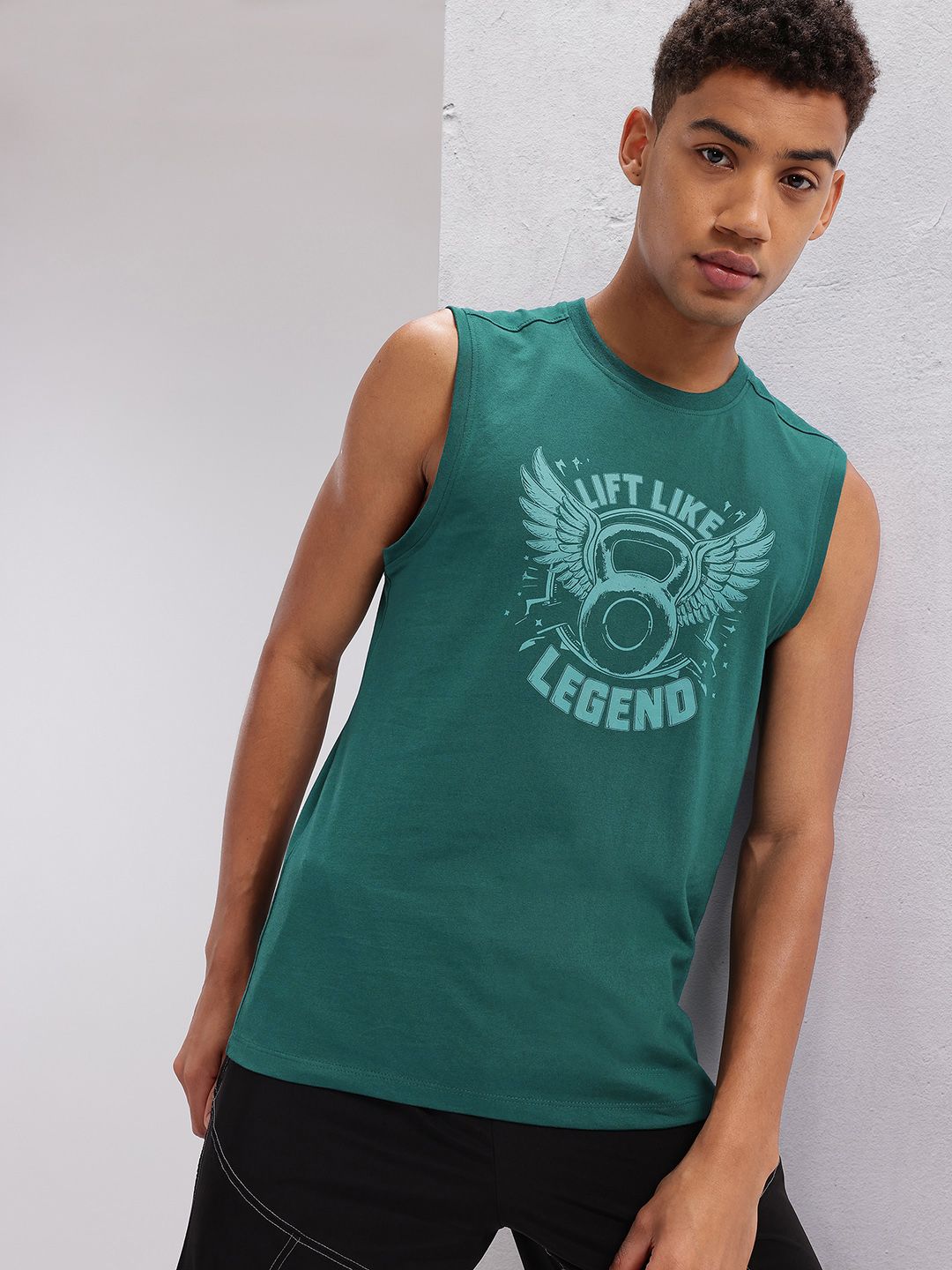 HRX by Hrithik Roshan Graphic & Typography Printed Training T-shirt