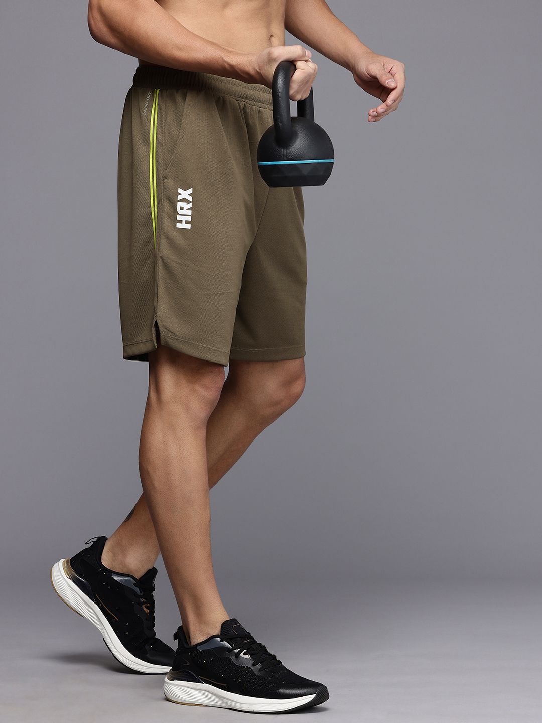 HRX by Hrithik Roshan Men Sculptflex Self-Design Rapid-Dry Training Shorts