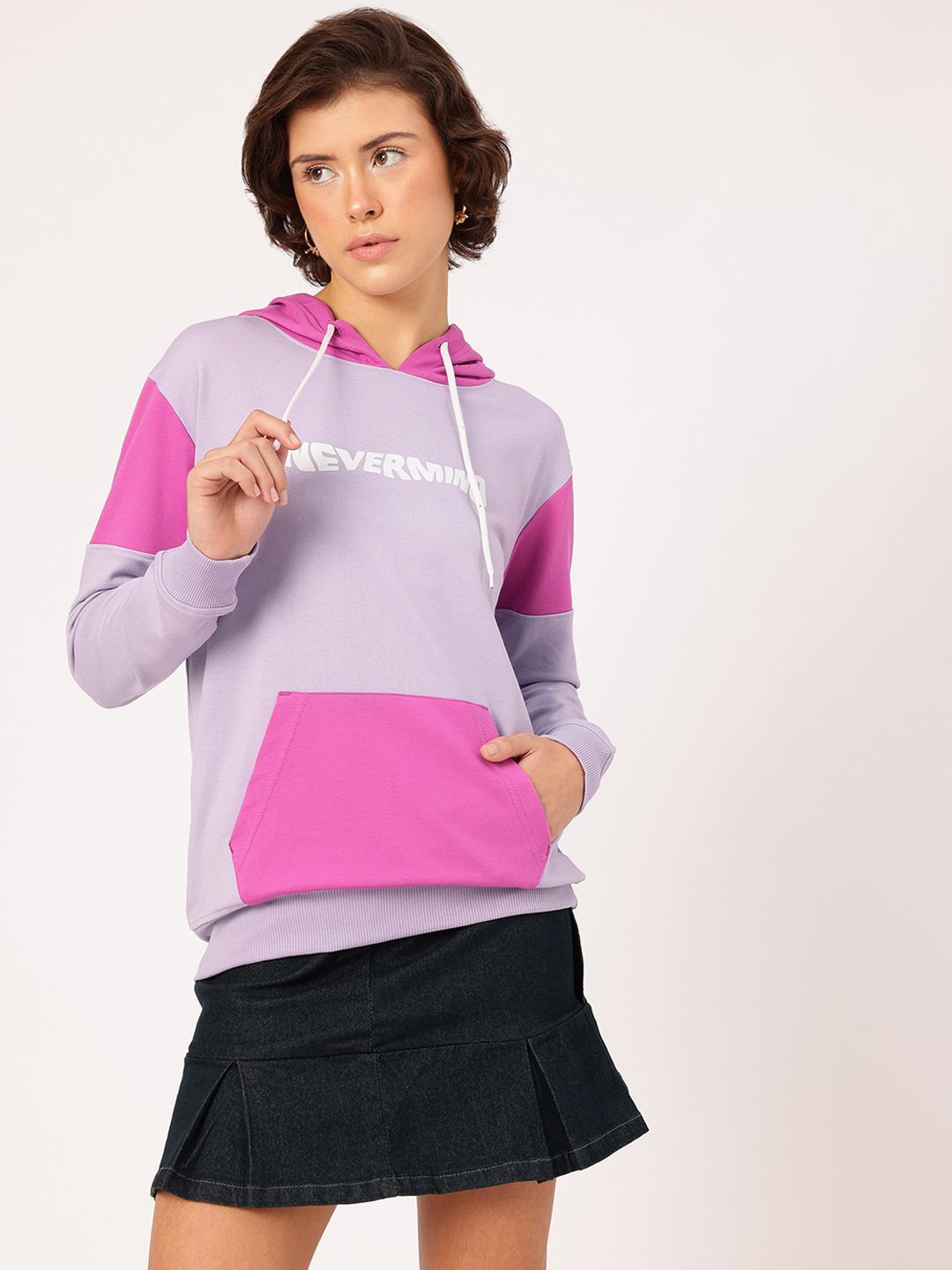 DressBerry Colourblocked Hooded SweatShirt