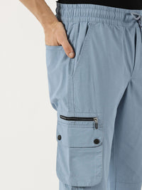 Thomas Scott Men Smart Fit Straight Fit Mid-Rise Cotton Cargos Trousers
