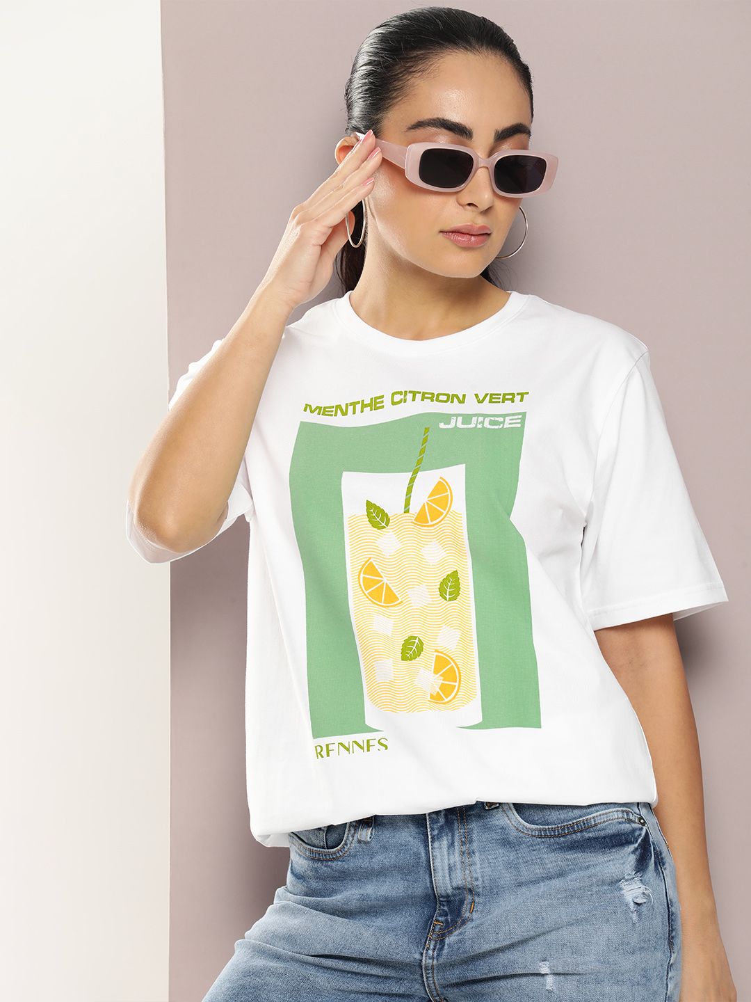 DILLINGER Women Graphic Printed  Oversized T-shirt