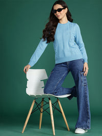 DressBerry Acrylic Cable Knit Pullover