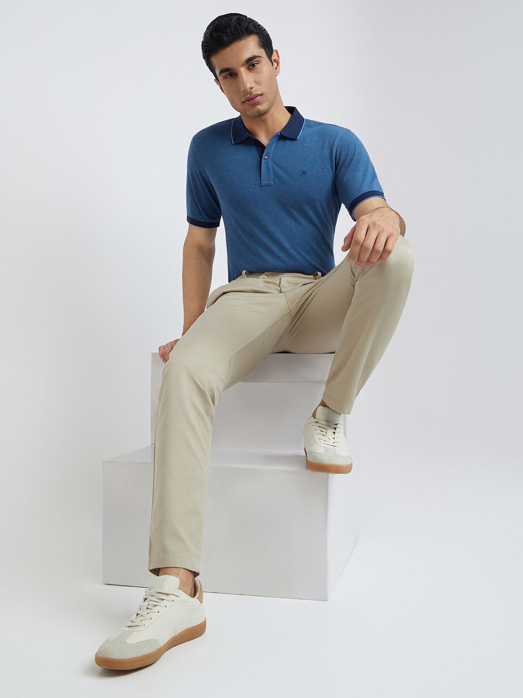 Raymond Modern Fit Pure Cotton Polo Collar T-shirt