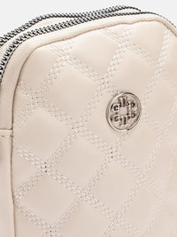 Lino Perros Structured Sling Bag with Quilted Detail