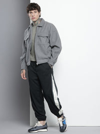 The Indian Garage Co Men Baggy Relaxed Fit Textured Joggers
