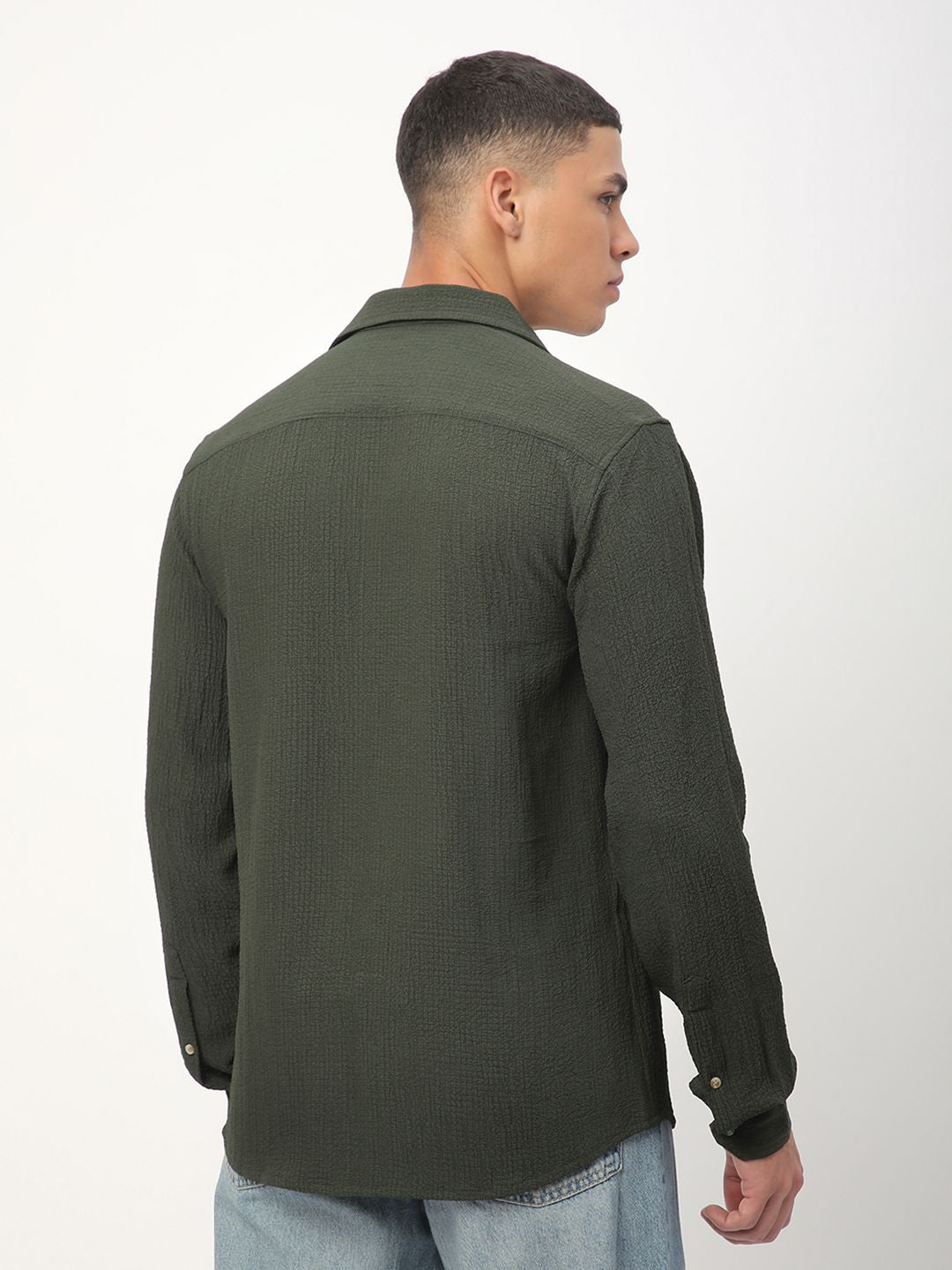 VASTRADO Men Classic Slim Fit Opaque Casual Shirt