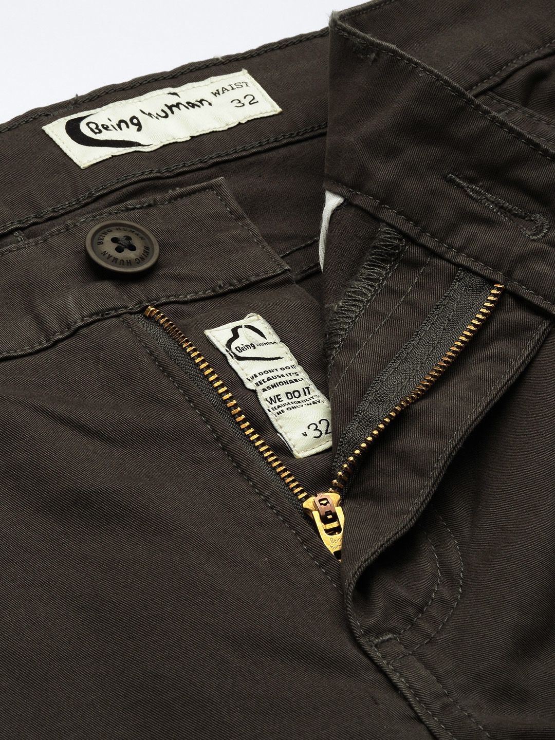 Being Human Men Slim Fit Cargos Trousers