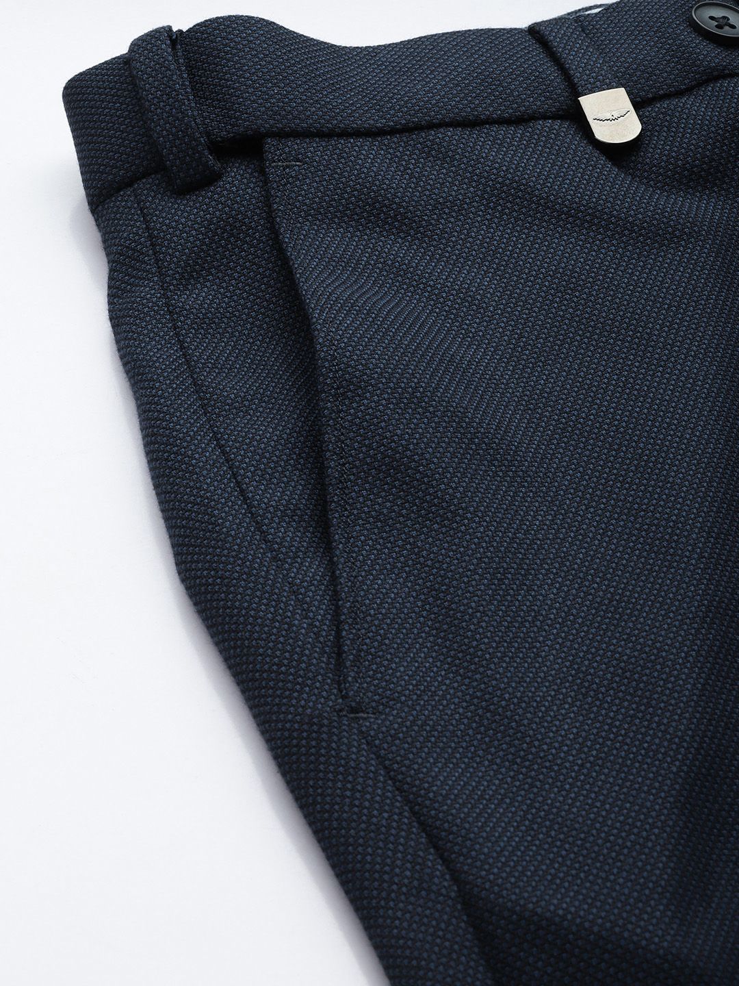Park Avenue Men Slim Fit Textured Formal Trousers
