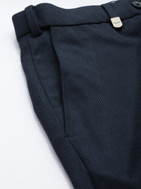 Park Avenue Men Slim Fit Textured Formal Trousers