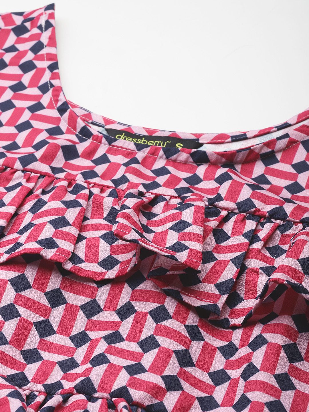 DressBerry Geometric Print Tiered Top