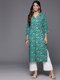 Varanga Floral Printed Gotta Patti Pure Cotton Kurta