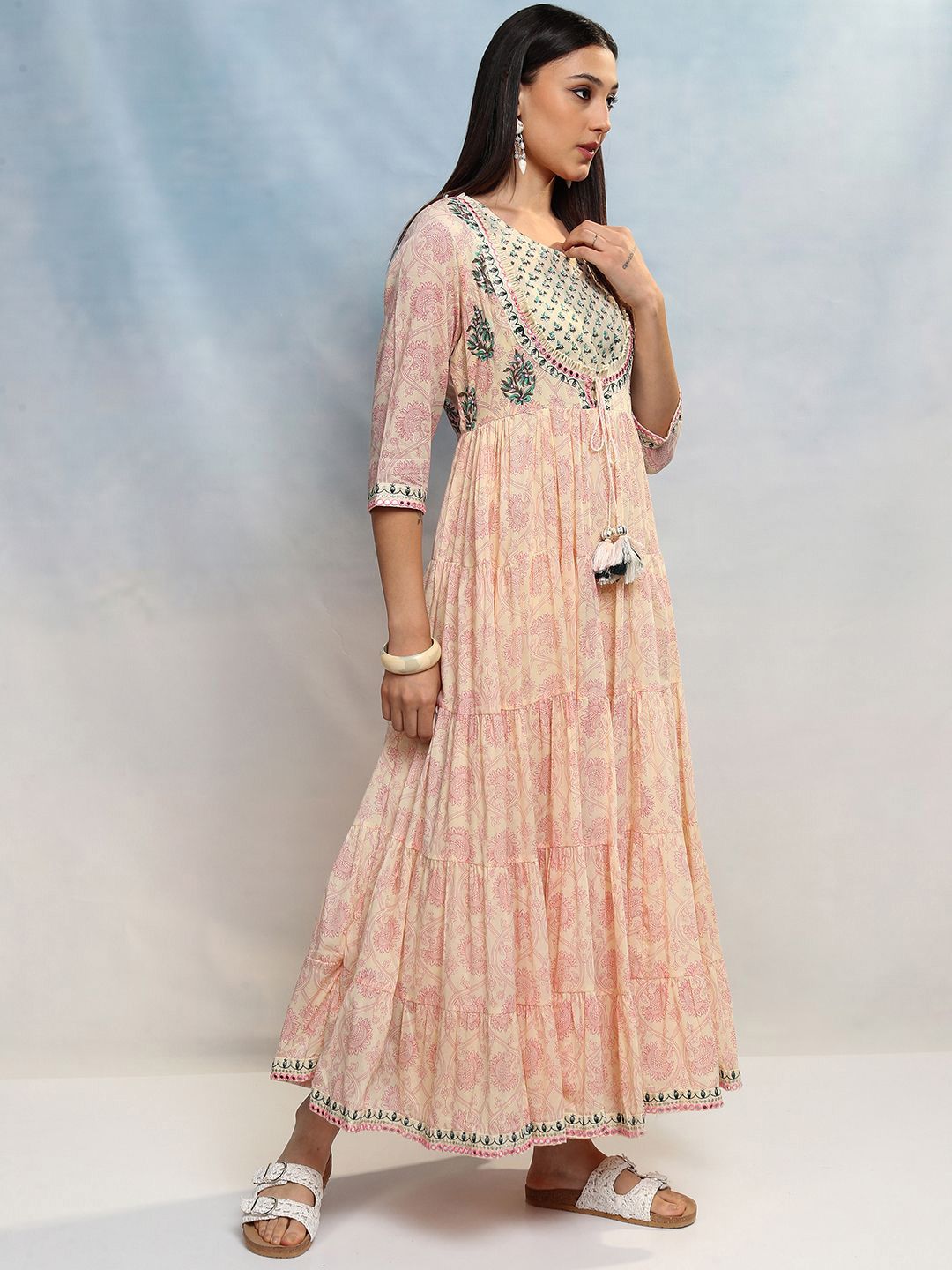 Vishudh Floral Print Maxi Dress