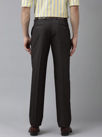 Park Avenue Men Mid-Rise Checked Smart Trousers