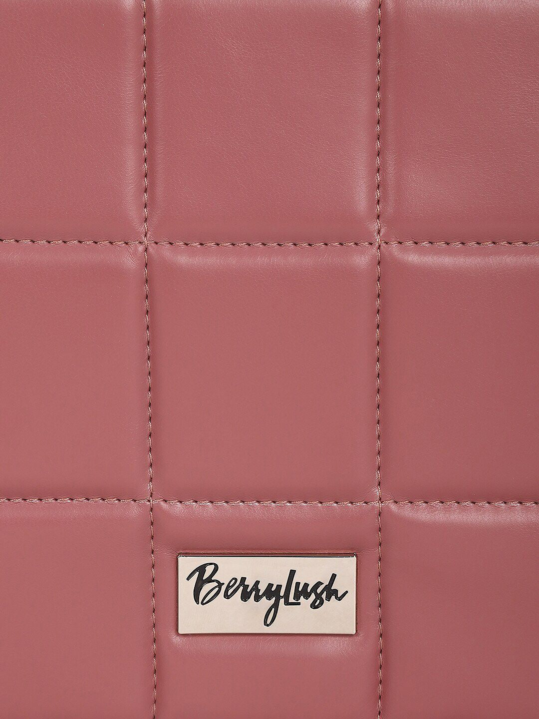 Berrylush Textured Structured Shoulder Bag with Quilted