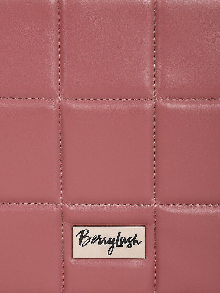 Berrylush Textured Structured Shoulder Bag with Quilted