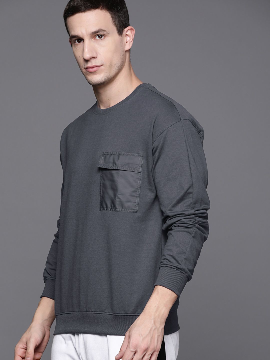 HRX by Hrithik Roshan Cotton Back Print Lifestyle Sweatshirt