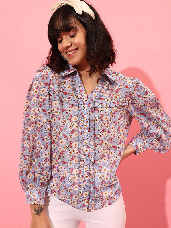 STREET 9 Floral Printed Casual Shirt