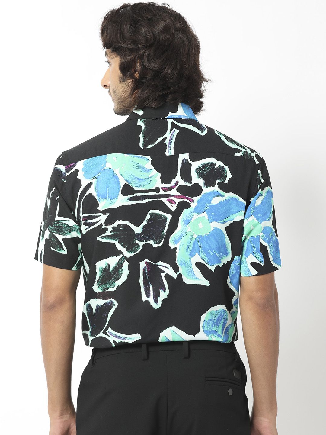 RARE RABBIT Men Agata Slim Fit Printed  Cotton Shirt