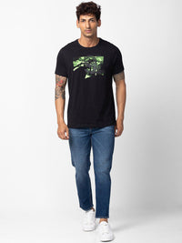 SPYKAR Men Printed Slim Fit Cotton T-shirt