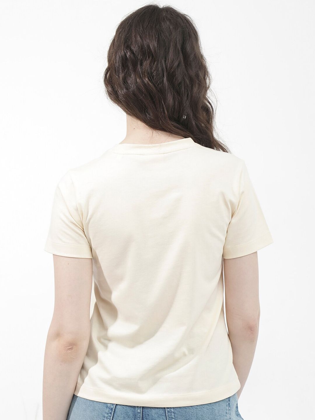 RAREISM Round Neck Short Sleeves Cotton T-shirt