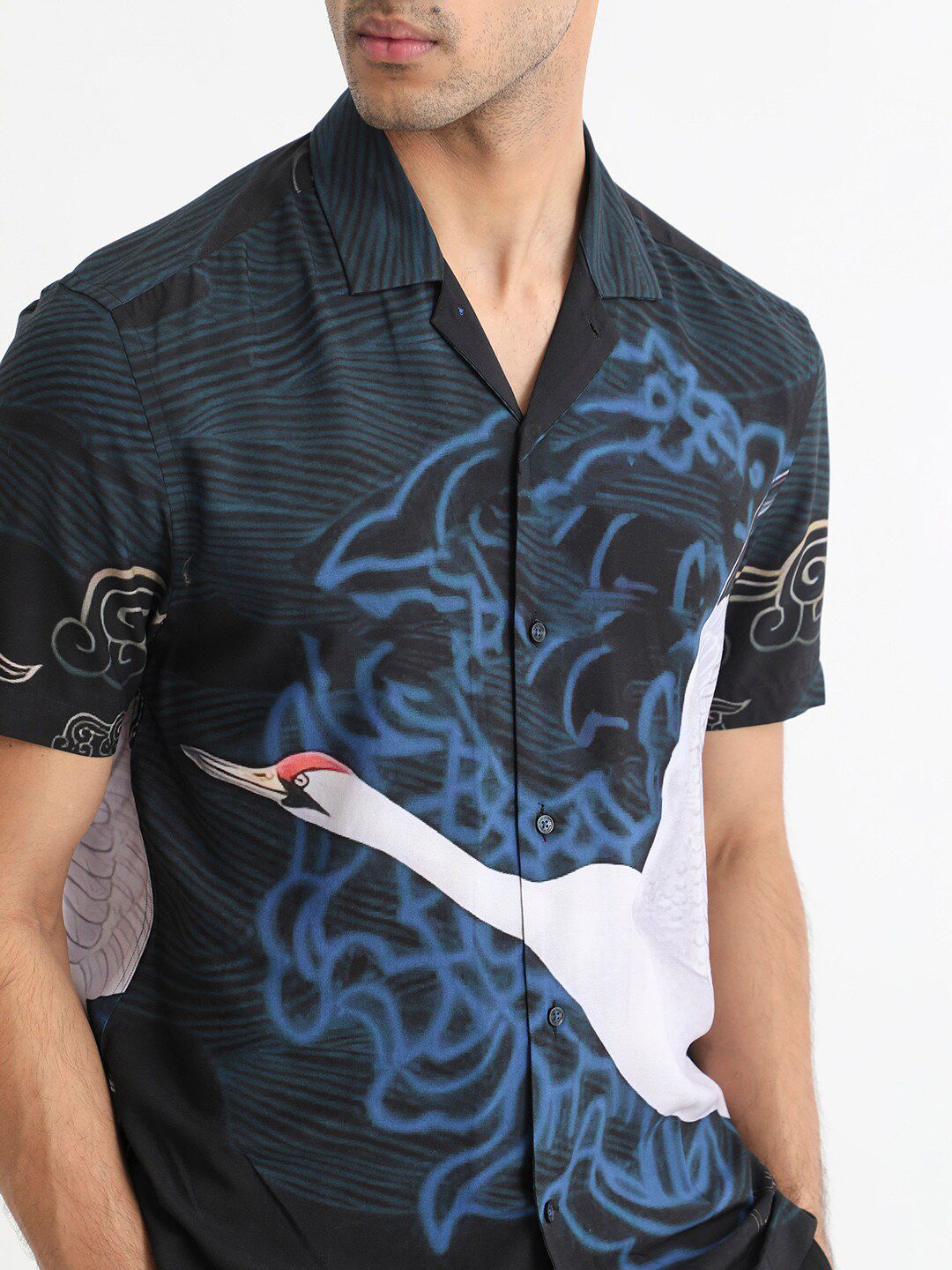 RARE RABBIT Men Tobal Slim Fit Graphic Printed Shirt