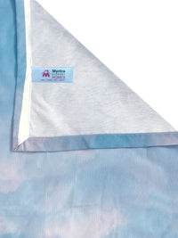 Myntra Elegant Homes Blue Printed 300 TC Single Bedsheet Set 88" x 59"