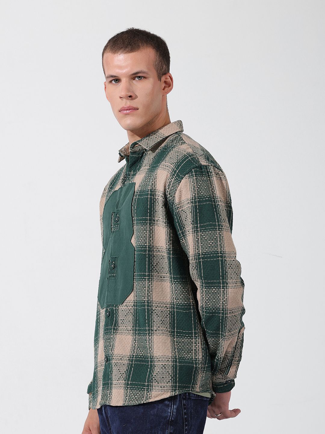 The Indian Garage Co Men Relaxed Fit Checkered Shirt
