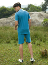 Campus Sutra Polo Collar Shirt & Shorts Co-Ords