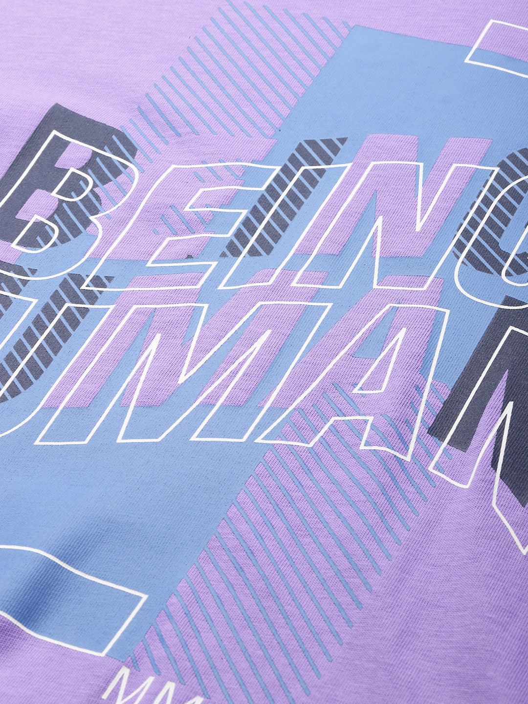 Being Human Brand Logo Printed Pure Cotton Slim Fit T-shirt