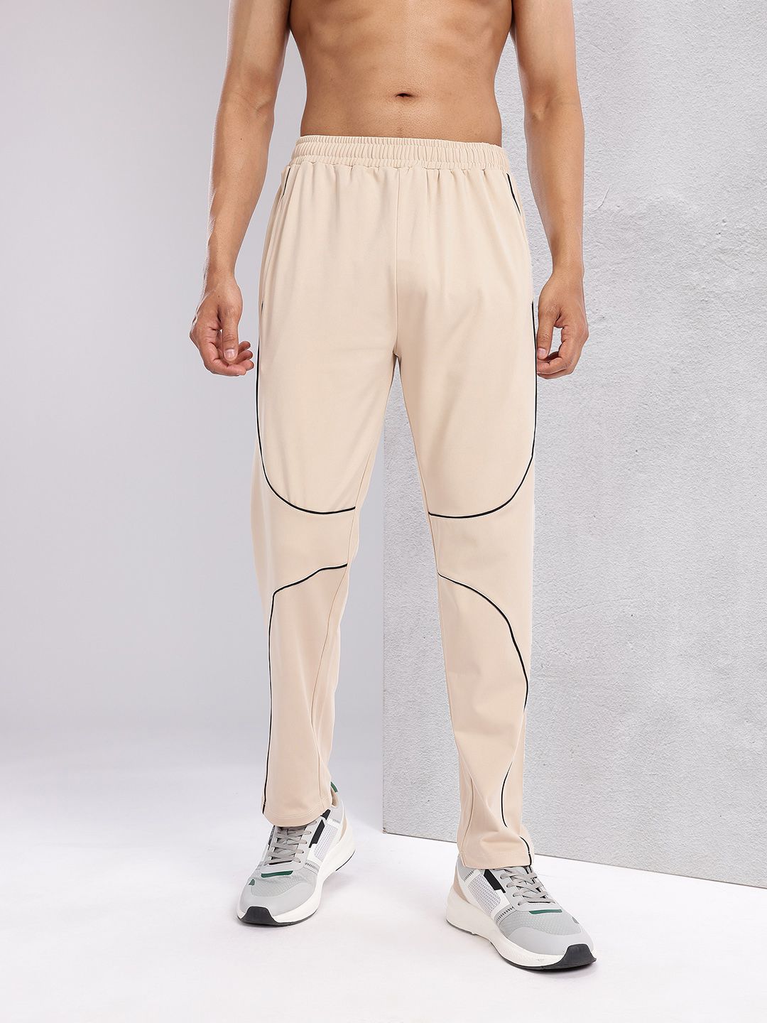 HRX by Hrithik Roshan Men Contrast Piping Rapid-Dry Training Track Pants