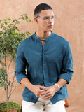The Indian Garage Co Men Slim Fit Textured Resortwear Shirt