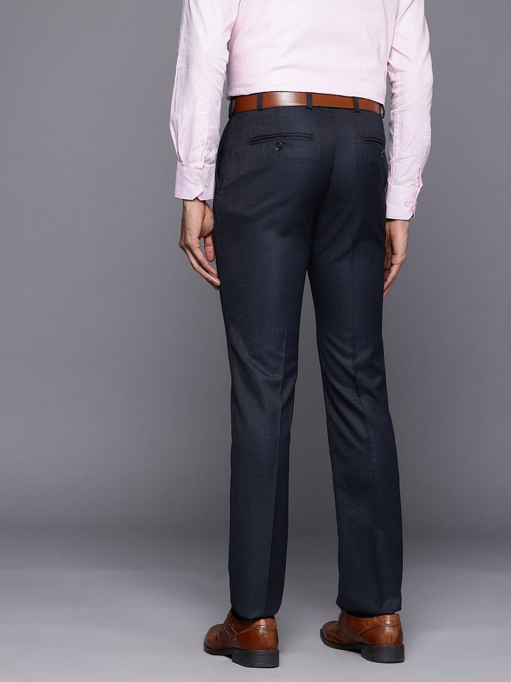 Raymond Men Textured Slim Fit Formal Trousers