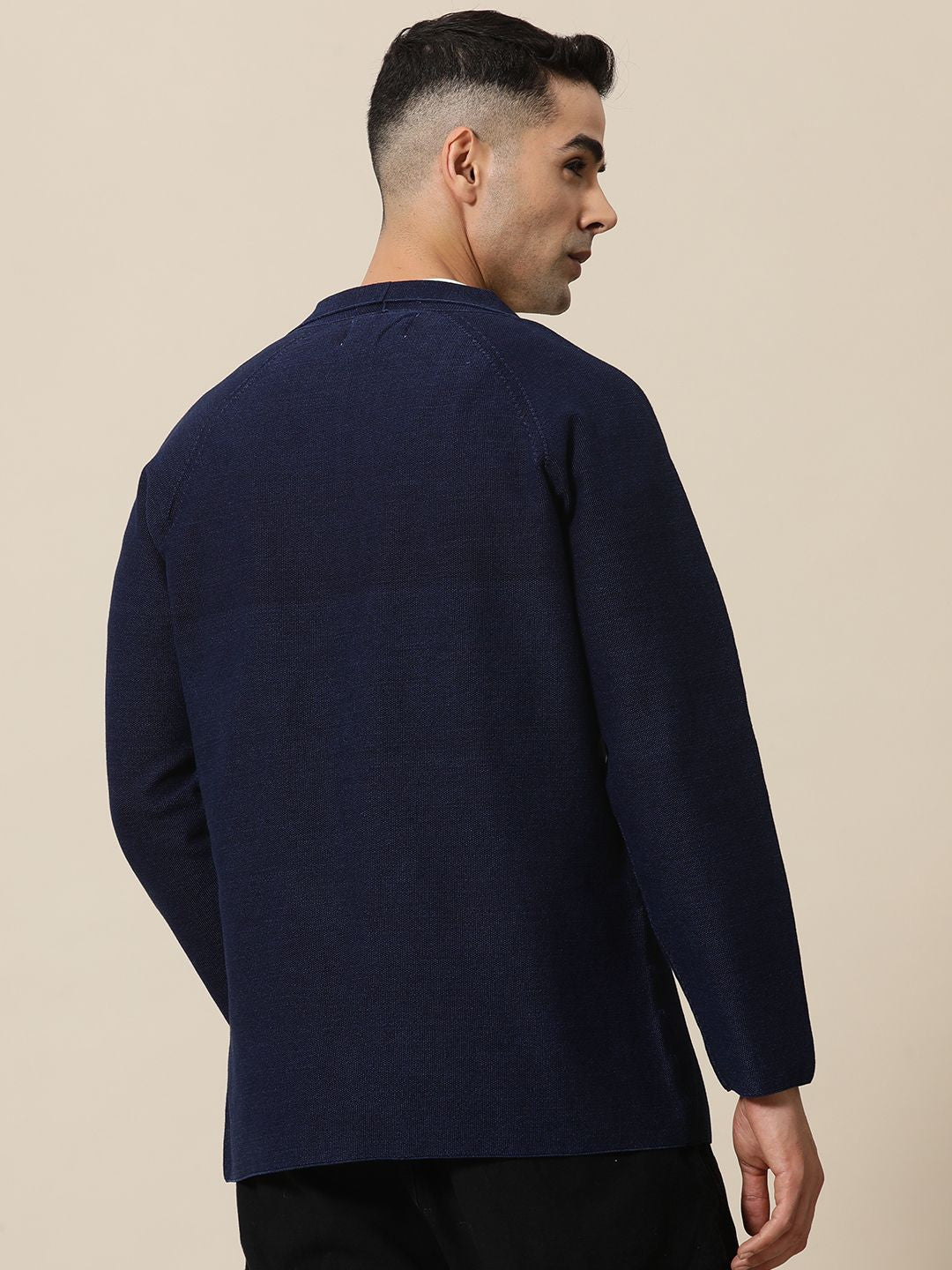 Mr Bowerbird Tailored Fit Lightweight Knitted Single-Breasted Casual Blazer