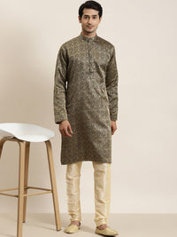 SOJANYA Ethnic Motifs Woven Design Mandarin Collar Kurta
