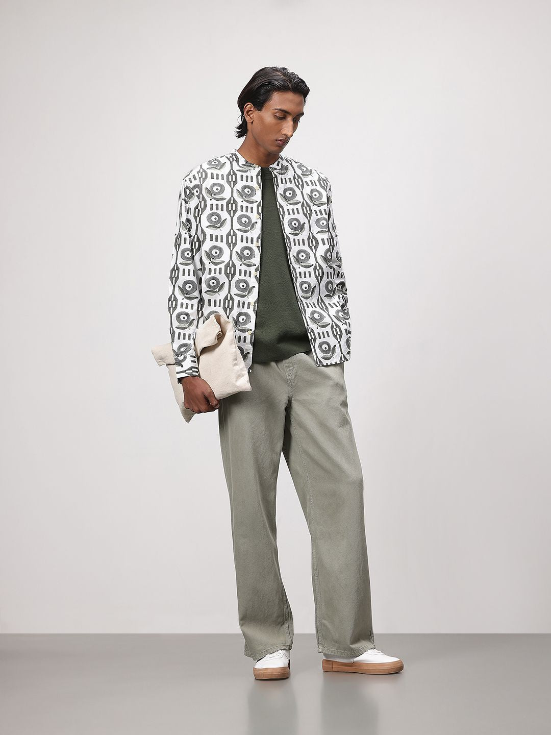 ether Artisan Hand Block Ethnic Print Pure Cotton Shirt