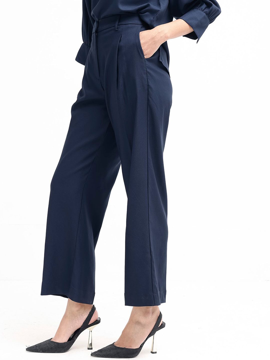RAREISM Comfort Straight Fit High-Rise Pleated Trousers